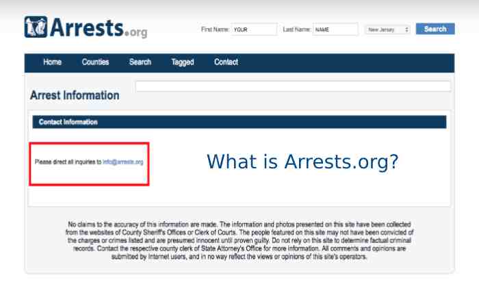 Arrests.Org Opt-Out and Delete Information 2022 (2)