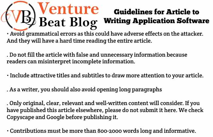 Guidelines for Article to Writing Application Software