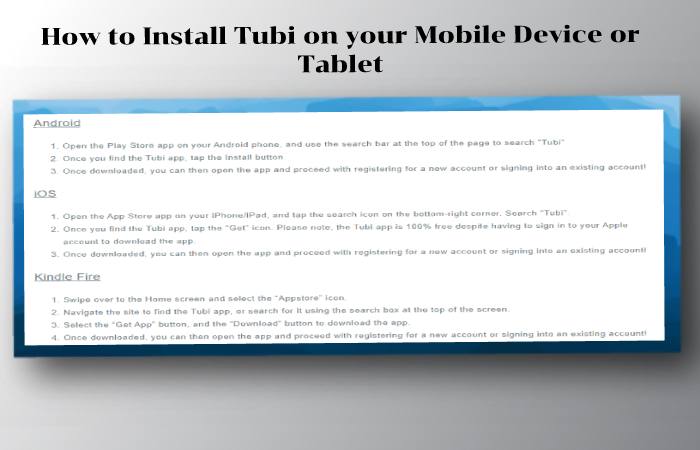 How to Install Tubi on your Mobile Device or Tablet