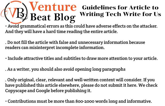 Guidelines for Article to Writing Tech Write for Us